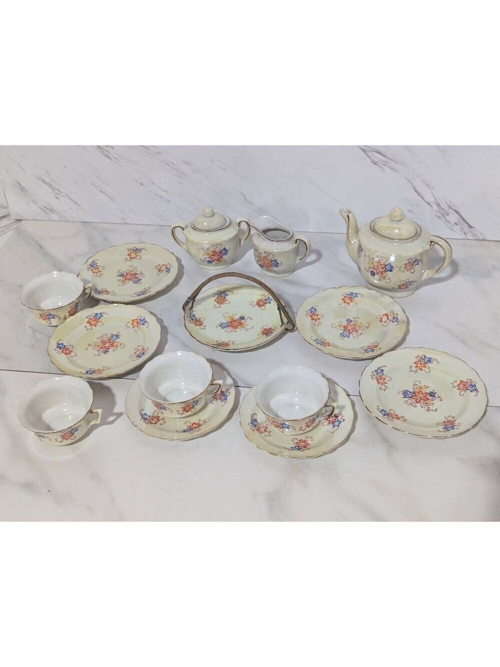 Made in Japan Vintage Child Porcelain Tea Set 16 Pc